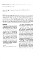 Carbon storage in subalpine tree island, North Cascade Range, Washington