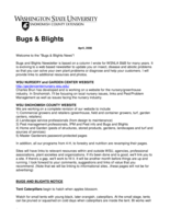 Bugs and Blights, April 2008