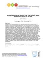 Why Academic STEM Mothers Feel They Have to Work Harder than Others on the Job