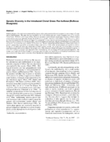 Genetic diversity in the introduced clonal grass Poa bulbosa (Bulbous Bluegrass)