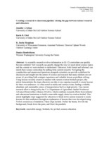 Creating a research to classroom pipeline: closing the gap between science research and educators