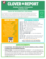 Klickitat Clover Report, September 2019