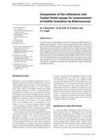 Comparison of the reflectance and Crystal Violet assays for measurement of biofilm formation by Enterococcus