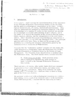 Archaeological Resource Conservation and the Wilderness System