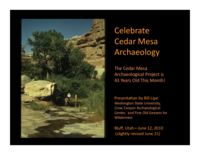 Celebrate Cedar Mesa archaeology