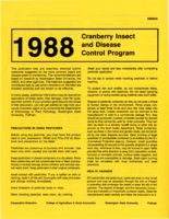 1988 cranberry insect and disease control program