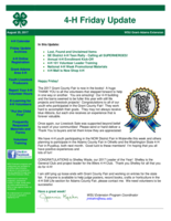 4-H Friday Update, August 25, 2017