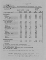 Washington state commodity data sheet: Bartlett pears