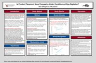 Is product placement more persuasive under conditions of Ego-depletion?