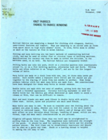 Knit fabrics: fabric to fabric bonding