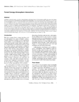 Forest canopy-atmosphere interactions