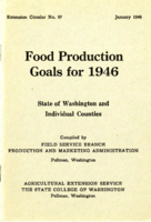 Food production goals for 1946 (Washington state and individual counties)