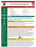 WSU Whitman County Extension 4-H Focus Newsletter, November 27, 2019