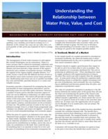 Understanding the relationship between water price, value, and cost