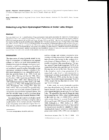 Detecting long-term hydrological patterns at Crater Lake, Oregon