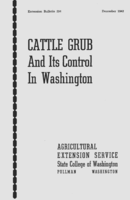 Cattle grub and its control in Washington