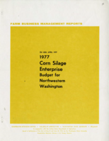 1977 corn silage enterprise budget for northwestern Washington
