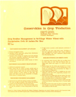 Crop residue management in no-tillage winter wheat with precipitation over 18 inches per year