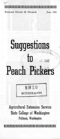 Suggestions to peach pickers