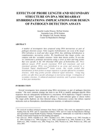 Effects of Probe Length and Secondary Structure on DNA Microarray Hybridizations: Implications for Design of Pathogen Detection Assays