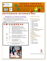 Ferry County 4-H Newsletter, September-October 2016