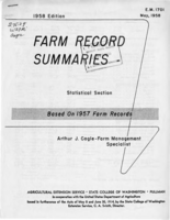 Farm record summaries - based on 1957 farm records