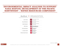 Environmental Impact Analysis to Support Biofuel Development in the Pacific Northwest – Water Resources Component