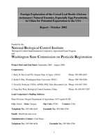 Foreign exploration of the cereal leaf beetle (Oulema melanopus) natural enemies, especially egg parasitoids, in China for potential exportation to the USA