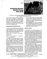 Predicting genetic merit of young dairy bulls