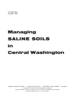 Managing saline soils in Central Washington