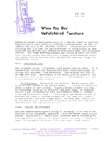 When you buy upholstered furniture