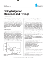Sizing Irrigation Mainlines and Fittings