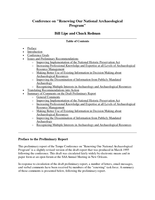 Summary of Comments on the Draft Preliminary Report on Renewing Our National Archaeological Program.