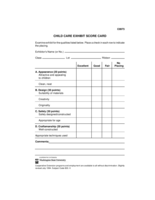 Score Card for Evaluation of Child Care Exhibits