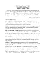 NWREC Faculty Report, January-June 2015