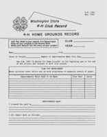 Washington state 4-H club record: 4-H home grounds record