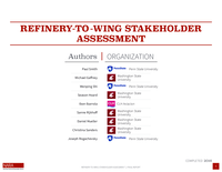 Refinery-to-Wing Stakeholder Assessment