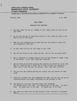 Check sheet managing food shopping