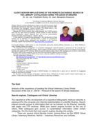 Client-server implications of the remote database search in the library catalogues using the Z39.50 standard