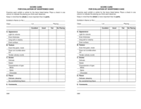 Shortened Cake Score Card