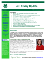 4-H Friday Update, April 27, 2018
