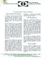 Environmental education series: Some legal aspects of water and air pollution