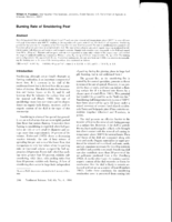 Burning Rate of Smoldering Peat
