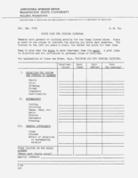 Score card for judging clothing