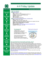 4-H Friday Update, December 28, 2011