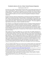 Presidential Authority to Revoke or Reduce National Monument Designations