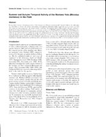 Summer and Autumn Temporal  Activity of the Montane Vole (Microtus montanus) in the Field