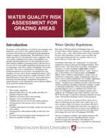 Water quality risk assessment for grazing areas