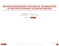 Process Engineering Analysis of Alternatives in the Gevo Ethanol to Olefin Process