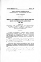 Spray recommendations for codling moth control in Washington for 1933